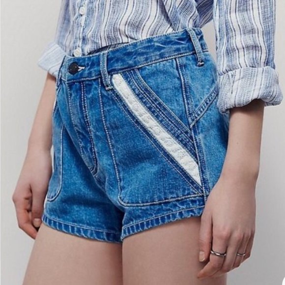 SOLD**Free People Sweet Surrender High Rise Denim Shorts - Picture 2 of 5